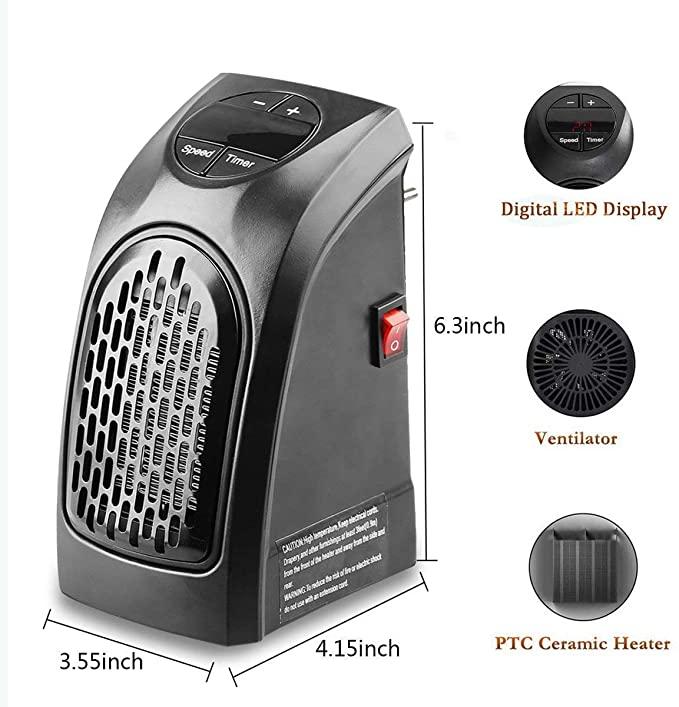 Portable Handy Heater Room Heater for Home, Office, Camper LED Screen 400 Watts